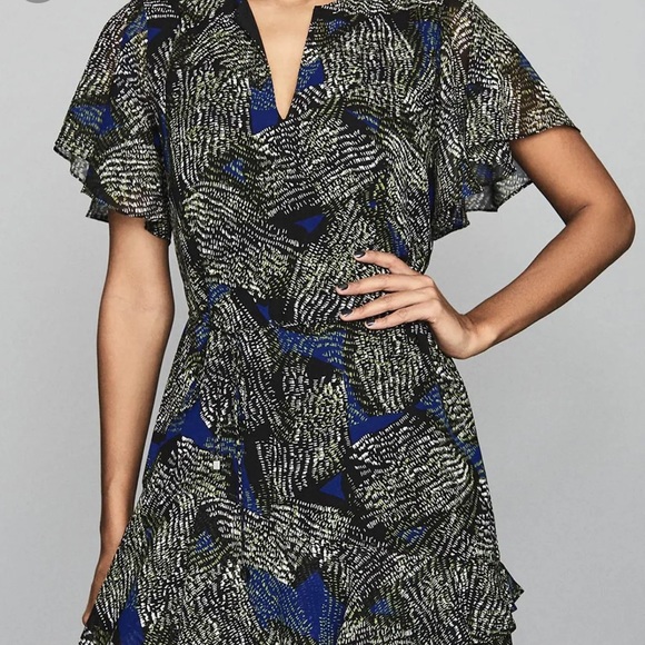 REISS Jungle Printed Sophie Dress - Picture 2 of 7